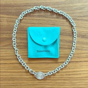Please Return to Tiffany dog tag retired necklace